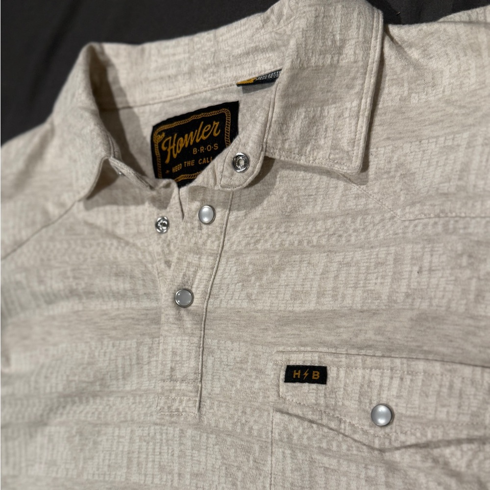 Howler Brothers Beige Button-Up Shirt